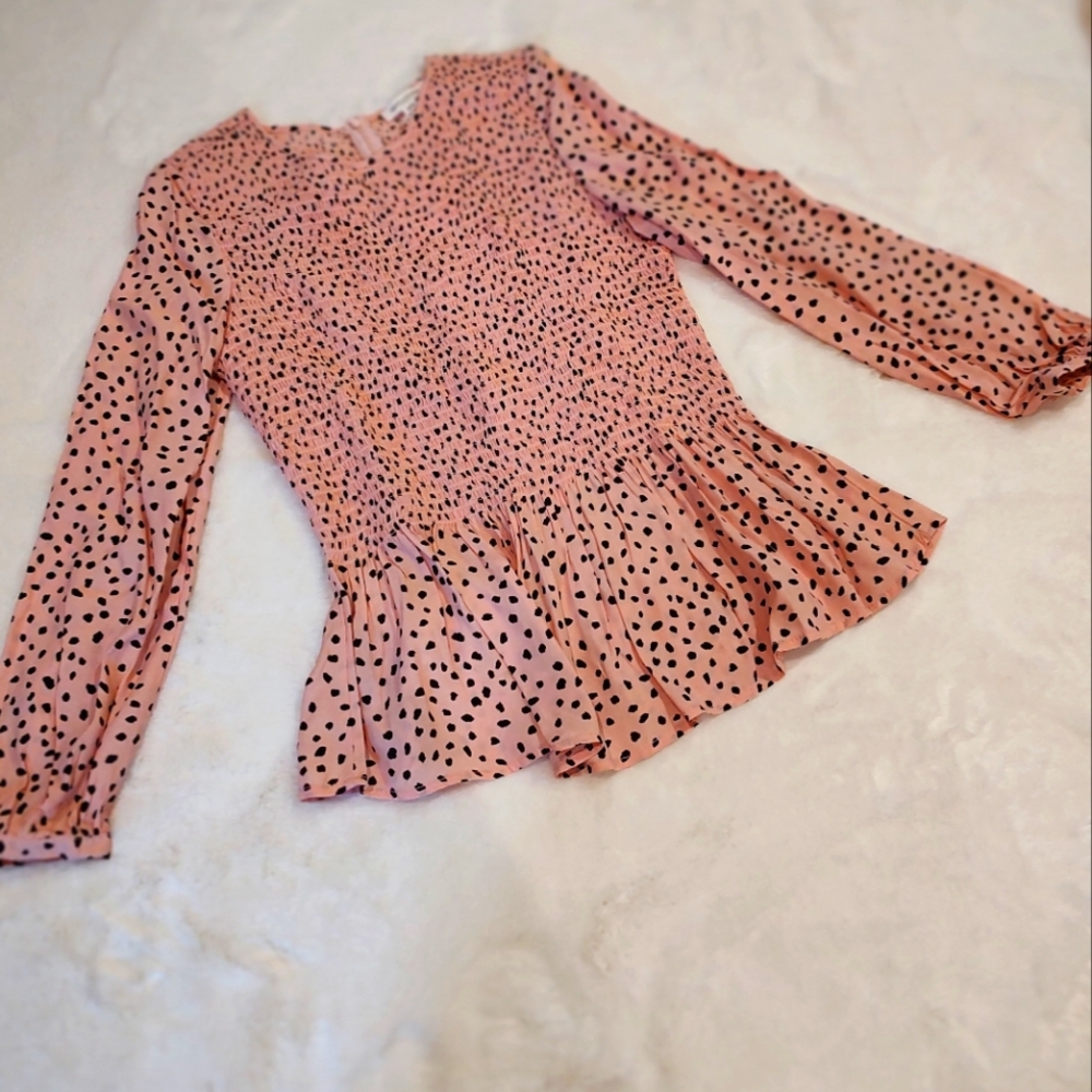 Brand new pink and black top size Medium